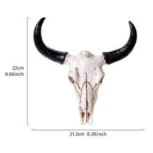 1件北欧维京文化动物头骨墙饰，树脂材质仿羊头骨装饰挂件，家居酒吧餐厅派对墙面艺术品 - 彩色 - 查看 8