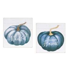 Pumpkin Sentiment Sign (Set Of 4)