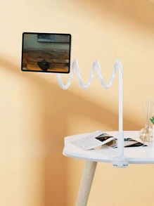 1个柔性鹅颈夹式手机支架，多功能手机支架，适用于床上或桌面，兼容苹果8/7/6，兼容、安卓手机，生日、送给家人、朋友的礼物，360度旋转，床上懒人支架，手机支架 - 彩色 - 查看 5