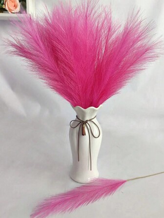 10pcs Artificial Reed & Flower Home Decor, Nordic Style Wedding Holiday Decoration, Home Outdoor Garden Decor Faux Floral, New Christmas Tree Green Elf Decor, Green Curly Stem Red Pampas Grass, In Stock Fast Delivery,Fall Decor,Autumn