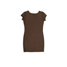 Vestido Dama Cafe Corto Basico Mundo Terra 153029