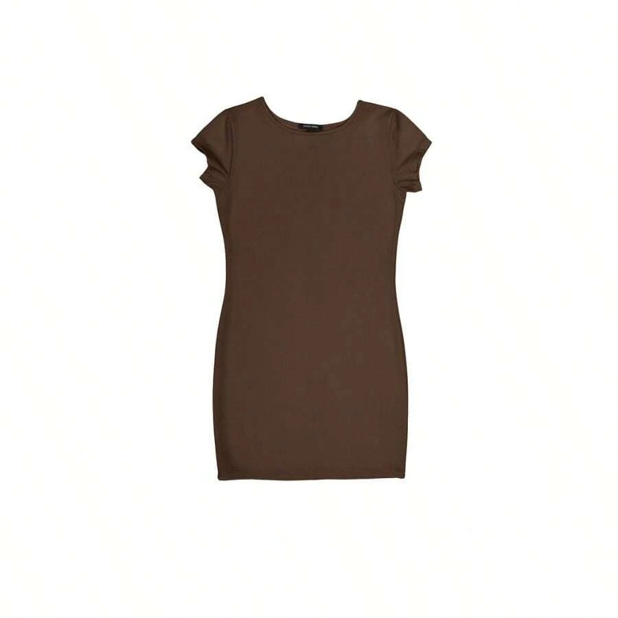 Vestido Dama Cafe Corto Basico Mundo Terra 153029