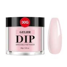 Gelhr 30g浸膏粉末，夏季淺粉溫暖色調，浸膏粉自製沙龍禮物適用於女性，不需使用美甲燈固化，適用於指甲自製沙龍，適用於年輕女性 - 彩色 - 查看 14