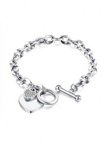 Simple & Stylish Summer Heart Stainless Steel Jewelry, Matching IoT Buckle, Unique & Elegant Women's Fashion With Minimalistic Design Valentines,Mom,Mother,Mother's Day,Gift - Star - View 5