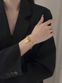 Simple & Stylish Summer Heart Stainless Steel Jewelry, Matching IoT Buckle, Unique & Elegant Women's Fashion With Minimalistic Design Valentines,Mom,Mother,Mother's Day,Gift - Star - View 2