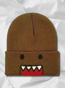 Rollo de patinaje Tama Jun, Gorro de Lana Bordado de Dibujos Animados de Anime americano Popular Unisex Pepinillo, primavera, verano, Otoño e Invierno - Caqui - Ver 1