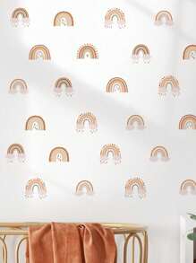 6 قطع ملصقات جدارية كرتونية بشكل قلوب قوس بوهيمية، ملصقات جدارية بنقاط مطرية وسحب قوس ، ديكور منزلي شمالي أنيق، لوحات جدارية صغيرة جميلة بطراز قديم لقوس ، ملصقات، ديكور جداري، ملصق فينيل لديكورات المنزل، عناصر ديكور الربيع لتجديد منزلك، ملصقات ديكور الإطار