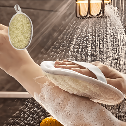 3pcs/1pc Exfoliating Bath Brush With Natural Silk Pulp, Body And Face Bath Brush, Made Of And Silk Pulp, Suitable For Bathing And SPA Home Bathroom Decor Fall Decor Back To School