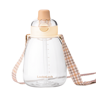 LocknLock Vaso con pajita de material Tritan, botella de agua de gran capacidad - Taza de viaje