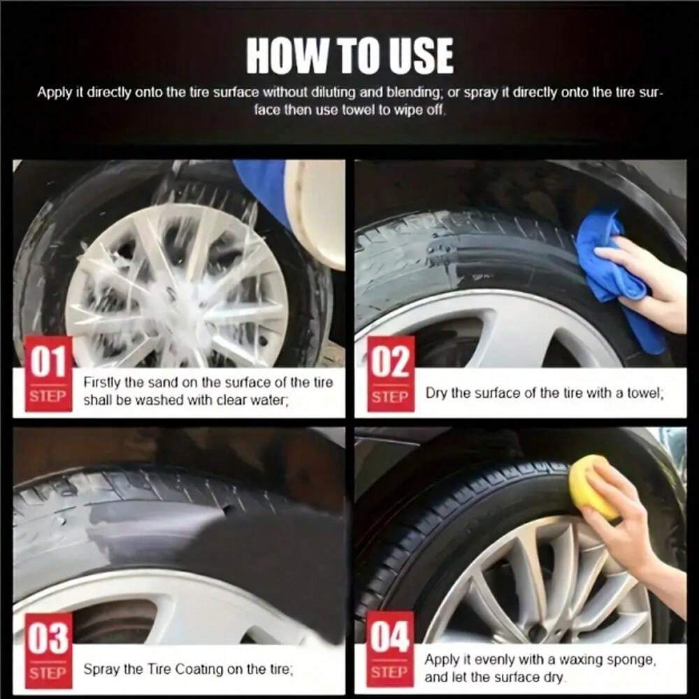 Brosse éponge De Roue De Voiture Pour Nettoyage, Cirage, Polissage Avec Tampon Applicateur De Contour De Pneu (jaune