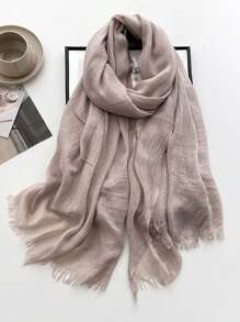 1 件柔软穆斯林头巾纯色长围巾，防晒，适合寺使用头巾、发带、头带非常适合装扮您的 Abaya - QMD602 - 查看 6