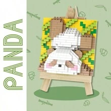 1 Set de Adorables Juguetes de Botella de Rompecabezas de Ensamblaje a Presión con Forma de Criatura de Mascota Panda, Diamante de Olla Caliente, Adecuado para Volver a la Escuela, Año Nuevo, Pascua, San Valentín, Cumpleaños, Regalos Festivos