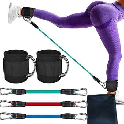 5 Pieces/Set Ankle Resistance Bands, Ankle Bands With Cuffs, Resistance Bands For Leg And Training, Ankle Bands With Exercise Bands