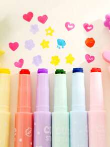 Saudi Arabia Stamp Shaped Highlighter Pen Set - Multicolor - View 2