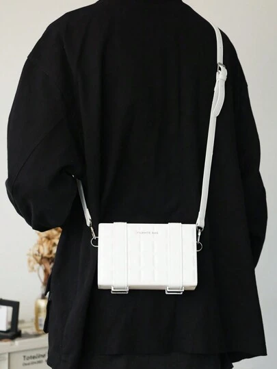  Fashionable Minimalist Solid Color Mini Box Shoulder Bag, Peach Tree Christmas Men Bag Vacation Travel Essentials Dad Gifts Retro Bag Vintage Crossbody Bag Messenger Bag Tote Bag Side Bags For Men Funny Gifts Gifts For Men Bag For Men Winter Valentine Day Holiday Essentials Camping Sling Bag For Men Stickers Summer Back To School Valentines Gifts Valentine Gifts For Men Vintage White Bag Gift Bag Bag Pack Cross Body Bag Spring Vintage Bags School Supplies Pouch Festival Valentine'S Day