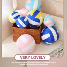 1Pc 运动枕头排球，毛绒枕头排球枕头，运动主题毛绒玩具，房间装饰礼品，卧室装饰用品，最喜欢的节日礼物，毛绒玩具系列