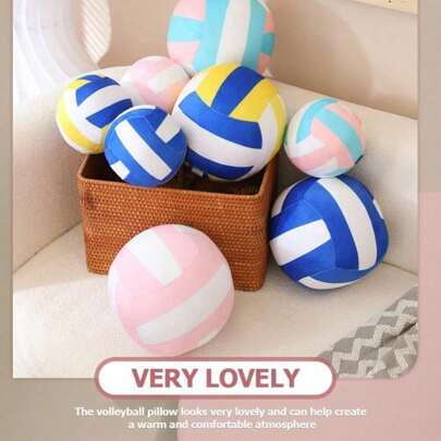 1Pc 运动枕头排球，毛绒枕头排球枕头，运动主题毛绒玩具，房间装饰礼品，卧室装饰用品，最喜欢的节日礼物，毛绒玩具系列