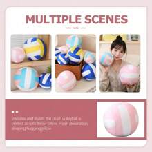 1Pc 运动枕头排球，毛绒枕头排球枕头，运动主题毛绒玩具，房间装饰礼品，卧室装饰用品，最喜欢的节日礼物，毛绒玩具系列