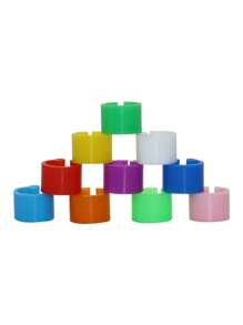 1000 chiếc Nhẫn chân chim bồ câu có lỗ mở 6 mm, không có dòng chữ, dễ nhận biết, màu sắc ngẫu nhiên - Thiết bị chim bồ câu đua - Nhiều màu - Xem 4