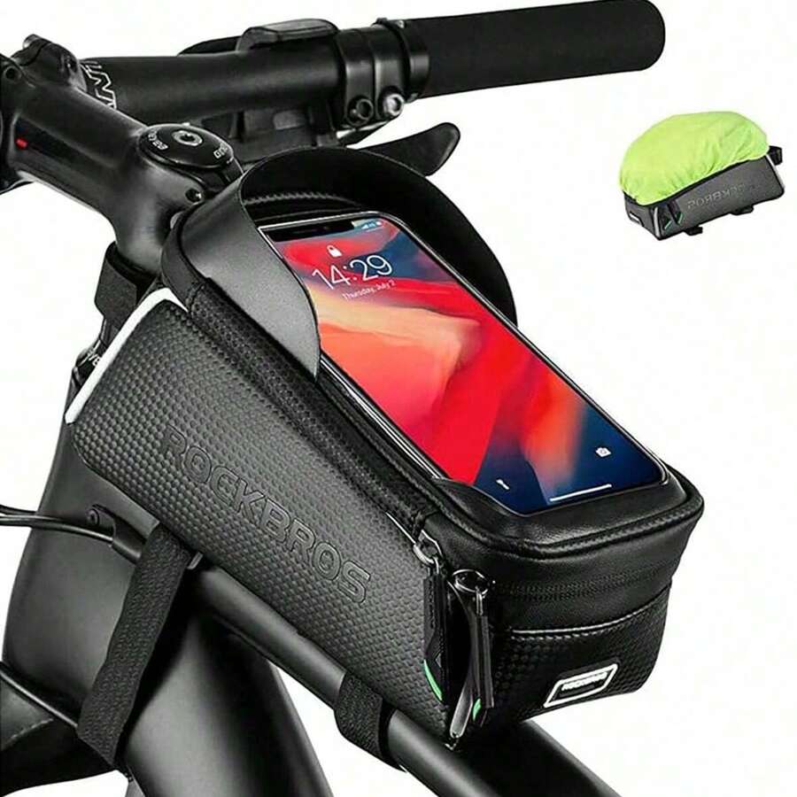ROCKBROS Fahrrad/Fahrrad Telefon Front Frame Tasche, wasserdicht, Tube Tasche, Radfahren Tasche, Radfahren Geschenke für Männer Kompatible Telefon unter 6.5"