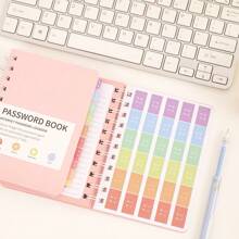 65 Sheets Simple PVC Hardcover Coil Password Book Advanced Address Password Manager With Alphabetical Password Quick Access Username And Password Storage Perfect For Home Office Internet Computer Logins Back To School
