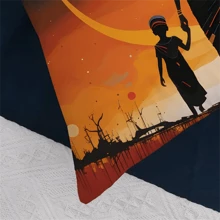 4pcs, African Woman Throw Pillow Cover, Sofa Chair Decoration, 100% Polyester Peach Skin Velvet, Double-Sided Printed Cushion Cover, Throw Pillow Cover, Home Decoration (17.71''x17.71''/45cm*45cm)