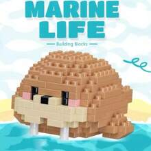 Tiny Particle Toy Building Block Set Plastic Ocean Creatures Series, Suitable For Festivals, Birthdays, And School Openings. Fun Pet Blocks, Interesting Mini-Challenging Blocks, Exercise Hands-On Skills, Building Block Set, DIY Creative Home Decor And Room Decoration Toy, Educational Science Toy, Adult Building Block Set Gift, Suitable For Festive Gifts, Birthday Gifts, New Year's, Chinese New Year, Valentine's Day, Easter, Mother's Day, Father's Day, Friends' Gifts Room Decoration