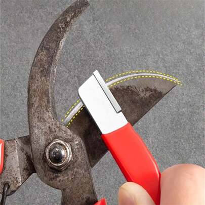 1 Pc. Knife And Scissors Tools Sharpener, Professional Kitchen Knife Sharpener - Tungsten Steel And Rhinestone Ceramic Sharpening Stone, Will Carry, Garden Scissors, Knife And Scissors Tools Sharpening Edge. Suitable For All Blades, Including Garden Shears. Multi-Function Whetstone, Fast Knife Sharpener Fixed Angle Scissors Kitchen Knife Automatic Cutting Tool, Tools For Men
