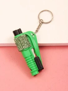 1PC Car Window Breaker Tool Keychain,3 In 1 Glass Breaker And Seatbelt Cutter & Survival Whistle, Emergency Keychain Car Escape Tool Applicable To All Cars, Car Accessories