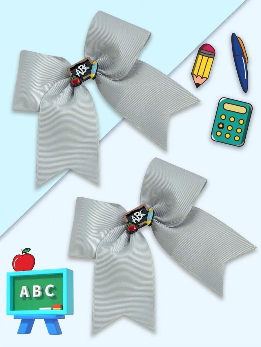 2 chiếc kẹp tóc cho bé gái, kích thước 5.5 inch, thích hợp cho các dịp lễ, tiệc tùng, lễ tốt nghiệp, ngày đầu tiên đi học, lớp học.