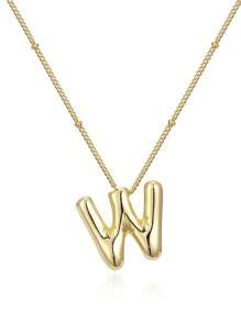 1pc Fashionable Hot-Selling Simple Alphabet Pendant Collarbone Chain Necklace - Letter - View 19
