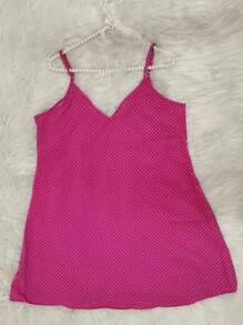 Women Short Dresses - 玫紅色 - 查看 3