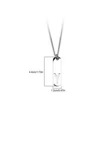 1 件钛钢字母吊坠项链，简约百搭 26 个英文字母小设计项链，时尚配饰，圣诞节、新年、情人节礼物