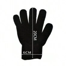 Men Hat Set - Black Cap+Glove - View 5