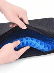 Cojín de asiento de gel con cubierta antideslizante, almohadilla gruesa y transpirable con diseño de panal y absorción de presión. Cojín de asiento doblemente grueso para silla de oficina, cojín de asiento para sillas de oficina, adecuado para uso en la oficina, hogar, coches y sillas de ruedas.