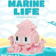 Tiny Particle Toy Building Block Set Plastic Ocean Creatures Series, Suitable For Festivals, Birthdays, And School Openings. Fun Pet Blocks, Interesting Mini-Challenging Blocks, Exercise Hands-On Skills, Building Block Set, DIY Creative Home Decor And Room Decoration Toy, Educational Science Toy, Adult Building Block Set Gift, Suitable For Festive Gifts, Birthday Gifts, New Year's, Chinese New Year, Valentine's Day, Easter, Mother's Day, Father's Day, Friends' Gifts Room Decoration