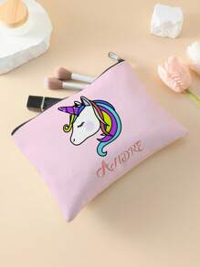 Nueva bolsa de cosméticos, bolsa de cosméticos con foto personalizada, se puede personalizar con tu diseño único, bolsa de cosméticos de lona ligera y resistente al agua con cremallera, también es perfecta para monedero, estuche de lápices, ideal para compras, citas, vacaciones, viajes, festivales, fiestas o como regalo. Vuelta al cole.