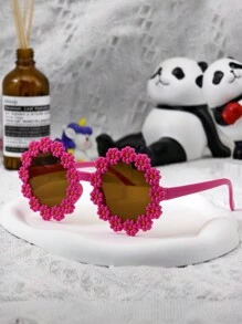 1 件/7 件儿童和家长时尚雏菊花时尚眼镜，儿童户外/沙滩拍照道具眼镜 - 彩色 - 查看 5