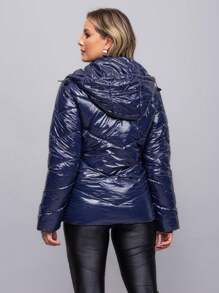 Women Down Coats - Màu xanh hải quân - Xem 8