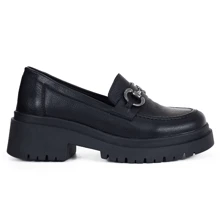Women Loafers Shoes - Black - View 1