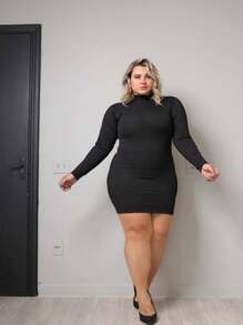 Plus Size Dresses - màu đen - Xem 5