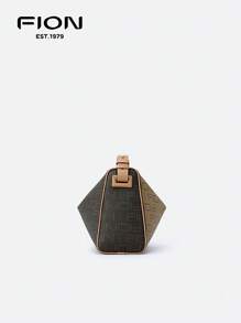 FION Crossbody Bag For Women Leather Shoulder Bag Handbag Purse With Two Color As Front,Zip Closure,FAAFIFS303 - Brown - View 7