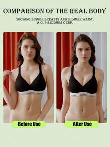 1 Pair Bra Pads Inserts Sticky Bra Push Up, Silicone Adhesive Breast Lift Waterproof Padding For Women Sports Swimsuits Bikini Dress Bathing Suit