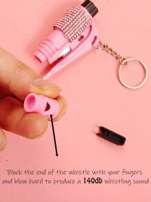 1PC Car Window Breaker Tool Keychain,3 In 1 Glass Breaker And Seatbelt Cutter & Survival Whistle, Emergency Keychain Car Escape Tool Applicable To All Cars, Car Accessories