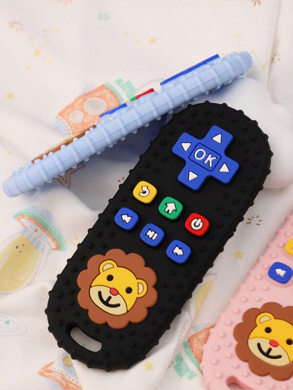 1 Peça Chupeta em Forma de Controle Remoto de TV Falso, Brinquedo de Mordida de Silicone, Brinquedo de Dentição Educativo para Bebês de 6-12 Meses