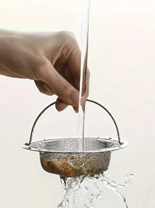 1个圆形排水过滤器，银色不锈钢毛发收集器，适用于家庭厨房用品、厨房配件和厨房工具 - 均碼 - 查看 5
