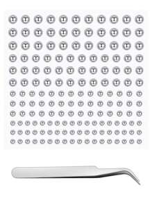 CIZME 165/1495pcs Rhinestone Sticker With A Tweezer For Lip Stud, Fake Nose Stud Eyebrow Stud, Non Piercing Nose Stud Stick On Silver Belly Button Sticker, Face Sticker Music Festival Cool Punk Y2K Makeup Patches For Women Men - Lip Studs - View 12