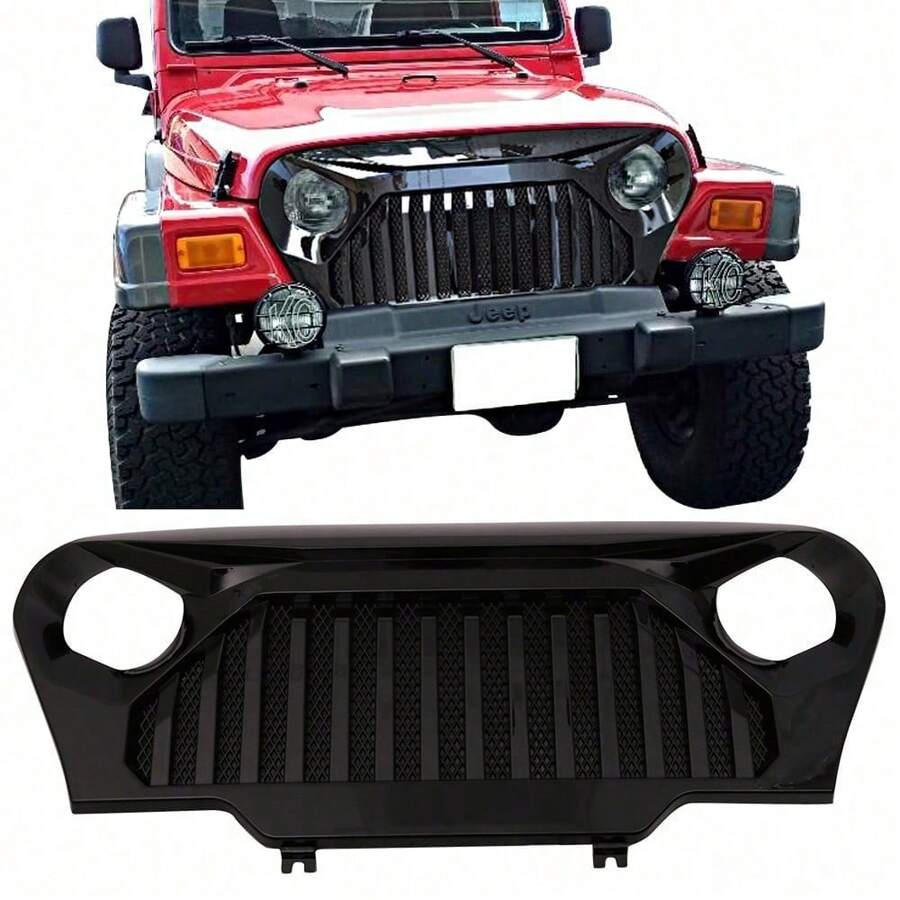 Front Grille Grill Compatible With 19972006 Jeeps' Wranglers' Top Fire