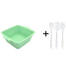 Square Bread Fermentation Basket, Silicone Sour Dough Bread Baking Supplies, 4-Piece Folding Protective Bowl With Brush Scraper Set, Suitable For Yeast Bread, 8.1-Inch Square Bread Making Tools And Starter Kit. - Multicolor - View 7
