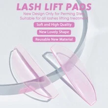 Lomansa Ultra-Thin Reusable Lash Lift Pads - Soft, Formaldehyde-Free Eye Patches For Eyelash Extensions & Perming, Includes Storage Case,Clean To Reuse - Multicolor - View 4